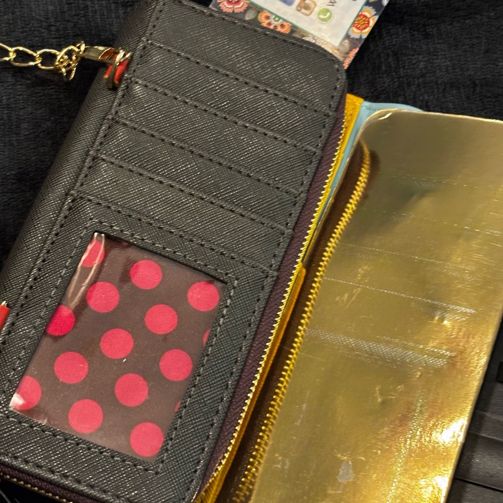 NEW🔥Nicole Lee wallet Croosbady   with chain Brown colorful ❤️🤎💙phone case - Picture 6 of 13